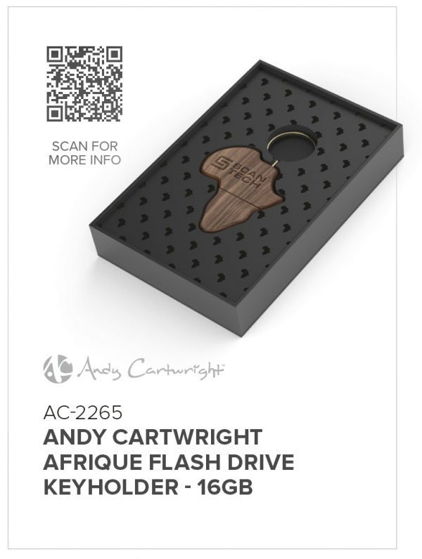 Andy Cartwright Afrique Flash Drive Keyholder – 16GB Eco-friendly memory sticks Flash Drives