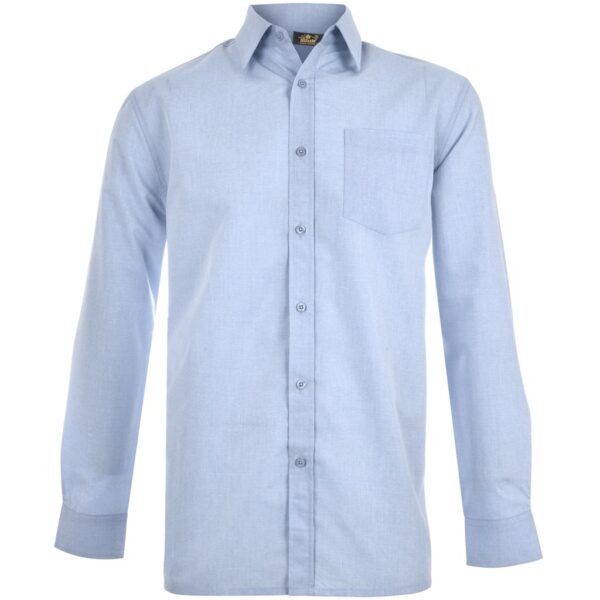 Mens Long Sleeve Apollo Shirt – Light Blue Marked to clear mens longsleeve shirt