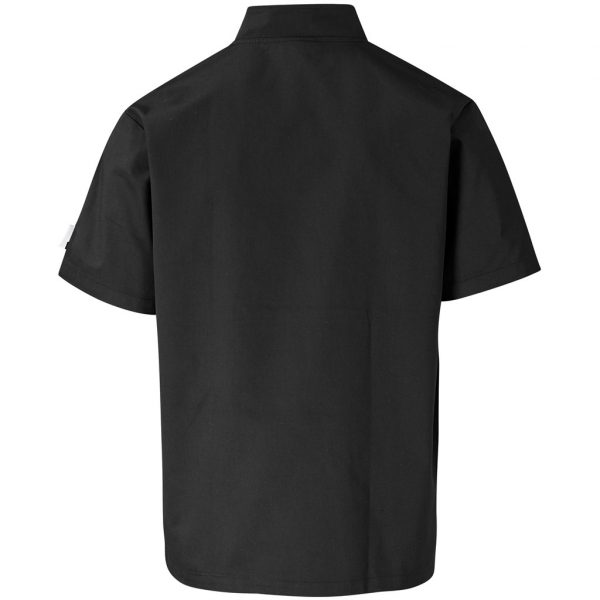 Unisex Short Sleeve Cannes Utility Top – Black Hospitality chef jacket