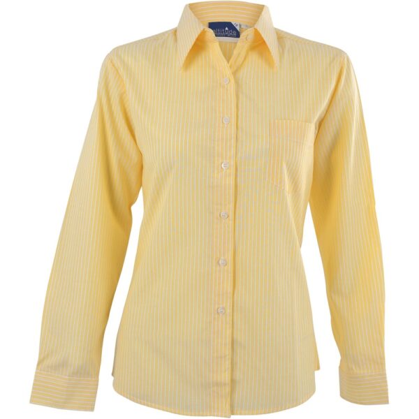 Ladies Long Sleeve Drew Shirt – Yellow Marked to clear Blouse