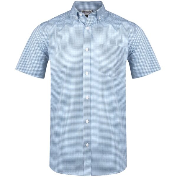 Mens Short Sleeve Edinburgh Shirt – Blue Marked to clear NULL