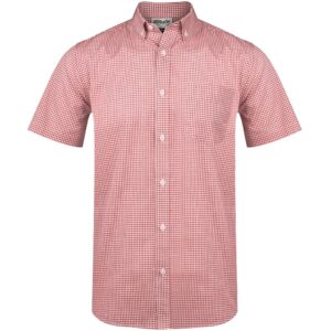 Mens Short Sleeve Edinburgh Shirt – Red Marked to clear NULL