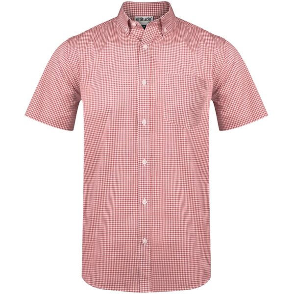 Mens Short Sleeve Edinburgh Shirt – Red Marked to clear NULL