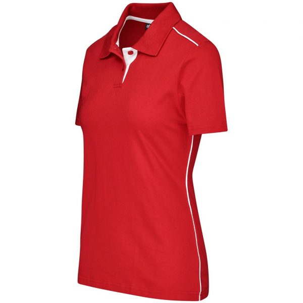 Ladies Galway Golf Shirt – Red Marked to clear cotton