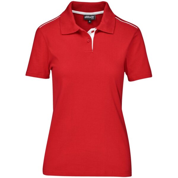 Ladies Galway Golf Shirt – Red Marked to clear cotton