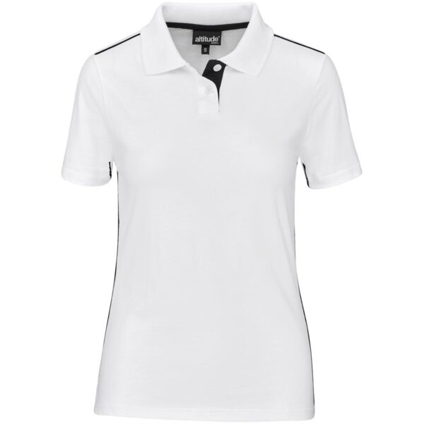 Ladies Galway Golf Shirt – White Marked to clear cotton