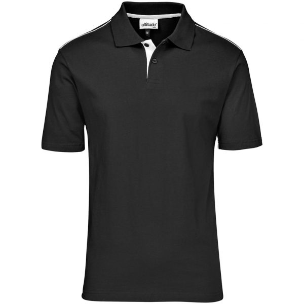 Mens Galway Golf Shirt – Black Marked to clear cotton