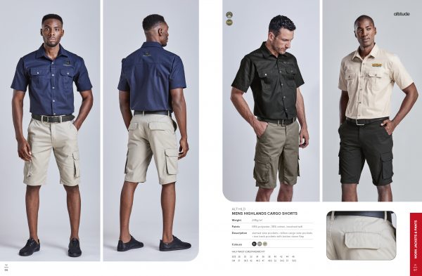 Mens Highlands Cargo Shorts Pants skirts and belts cargo shorts