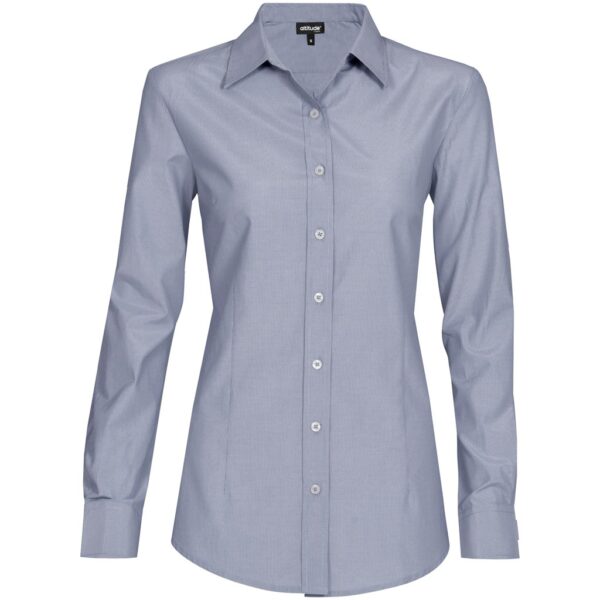 Ladies Long Sleeve Portsmouth Shirt – Navy Marked to clear formal shirts