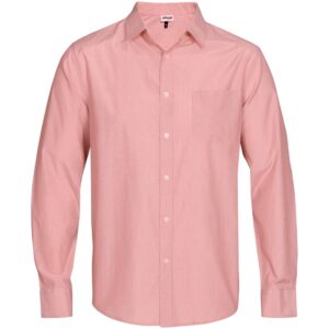 Mens Long Sleeve Portsmouth Shirt – Red Marked to clear