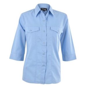 Sally Casual Blouse – Sky Blue Marked to clear 3/4 sleeve