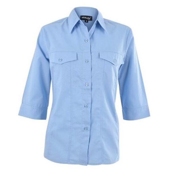 Sally Casual Blouse – Sky Blue Marked to clear 3/4 sleeve