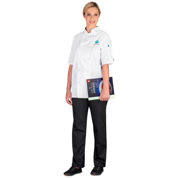 Unisex Short Sleeve Zest Chef Jacket Hospitality 195gsm