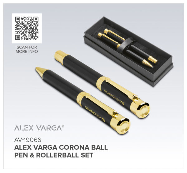 Alex Varga Corona Ball Pen & Rollerball Set Pen sets