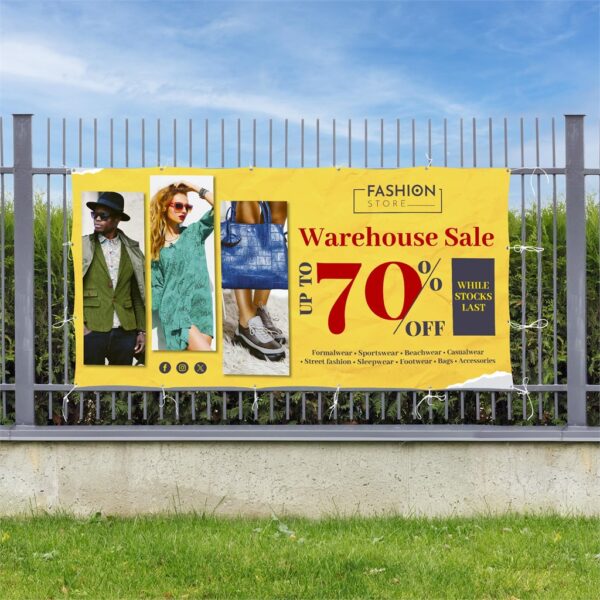 Sublimated Display Fabric Banner 3m x 1.5m Outdoor products