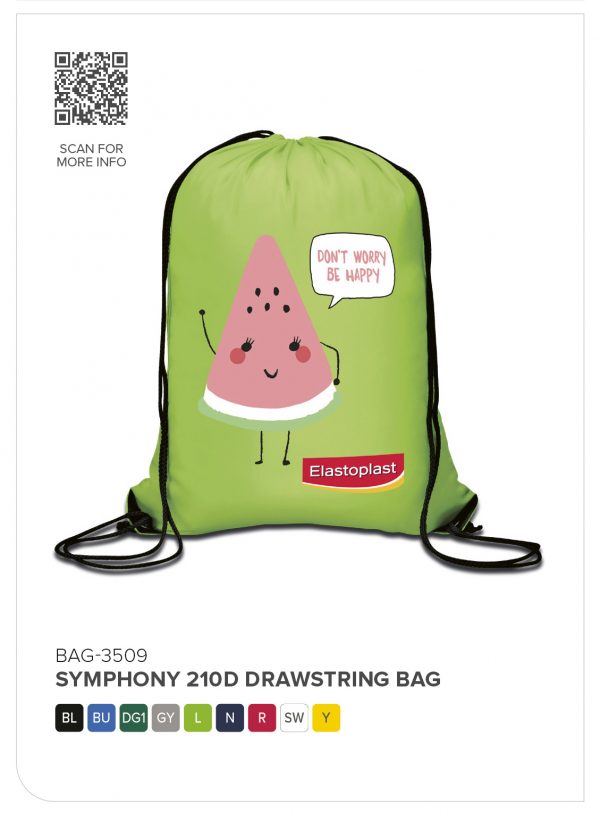 Symphony 210D Drawstring Bag Drawstring bags Aids