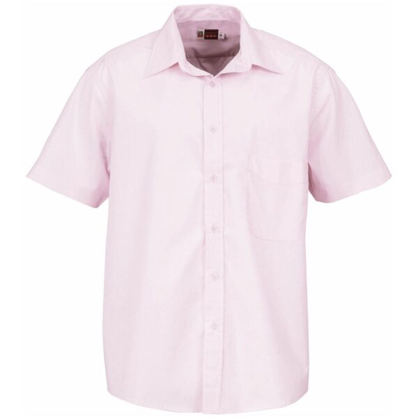 Mens Short Sleeve Washington Shirt – Pink Marked to clear