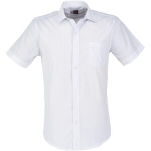 Mens Short Sleeve Huntington Shirt – White Light Blue Marked to clear NULL