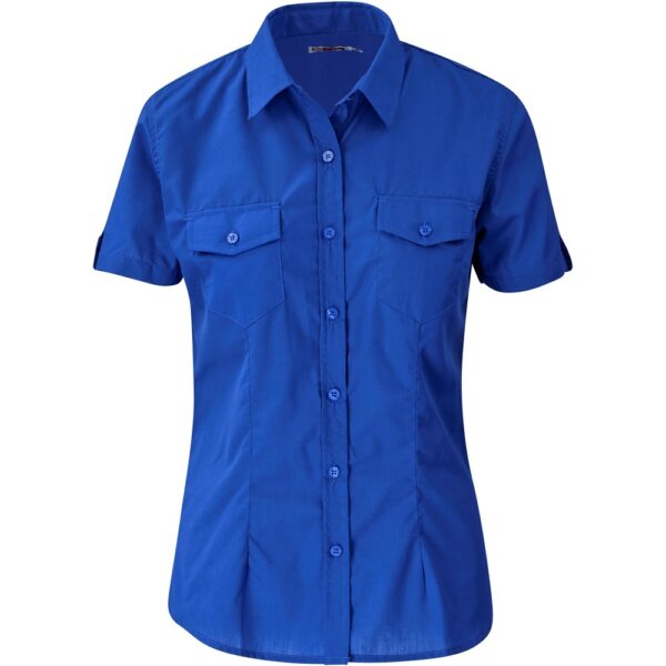 Ladies Short Sleeve Kensington Shirt – Royal Blue Marked to clear BAS-7757