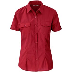 Ladies Short Sleeve Kensington Shirt – Red Marked to clear NULL