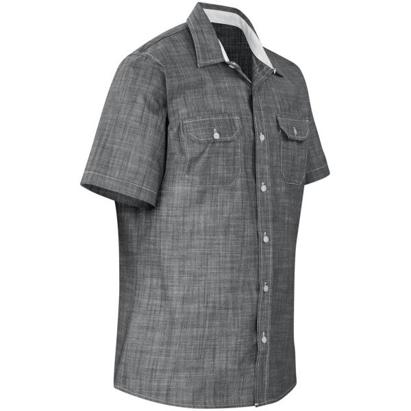 Mens Short Sleeve Windsor Shirt – Grey Marked to clear