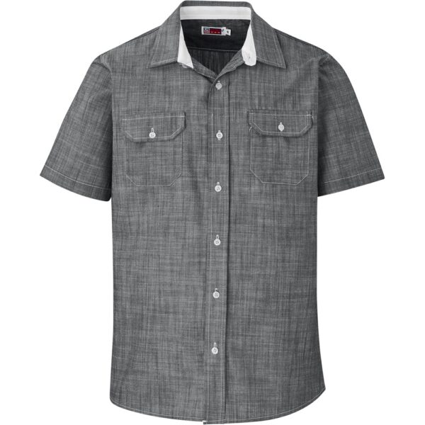 Mens Short Sleeve Windsor Shirt – Grey Marked to clear