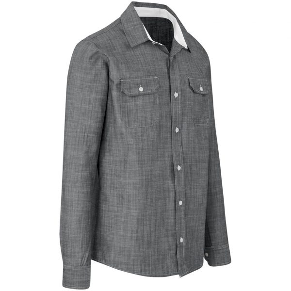 Mens Long Sleeve Windsor Shirt – Grey Marked to clear