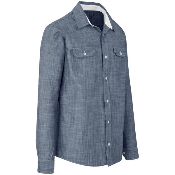 Mens Long Sleeve Windsor Shirt – Navy Marked to clear