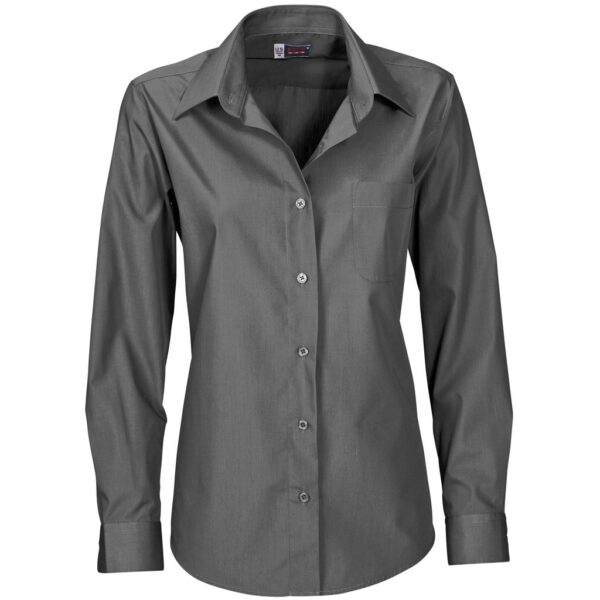 Ladies Long Sleeve Washington Shirt – Grey Marked to clear BAS-812