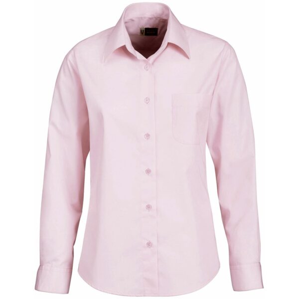 Ladies Long Sleeve Washington Shirt – Pink Marked to clear BAS-812