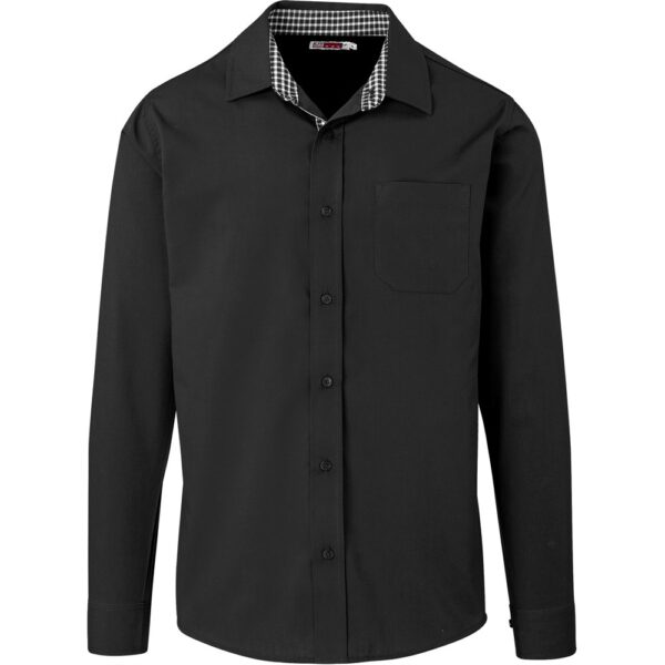 Mens Long Sleeve Warrington Shirt – Black Marked to clear