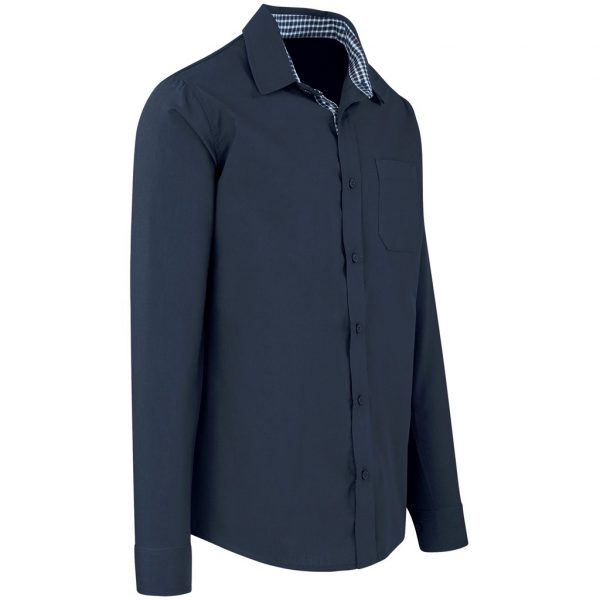 Mens Long Sleeve Warrington Shirt – Navy Marked to clear