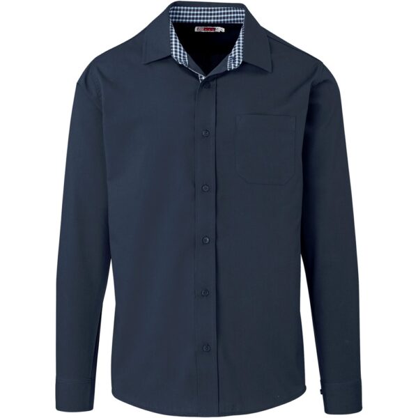 Mens Long Sleeve Warrington Shirt – Navy Marked to clear