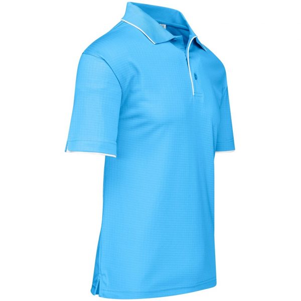 Mens Elite Golf Shirt – Light Blue Marked to clear