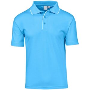 Mens Elite Golf Shirt – Light Blue Marked to clear