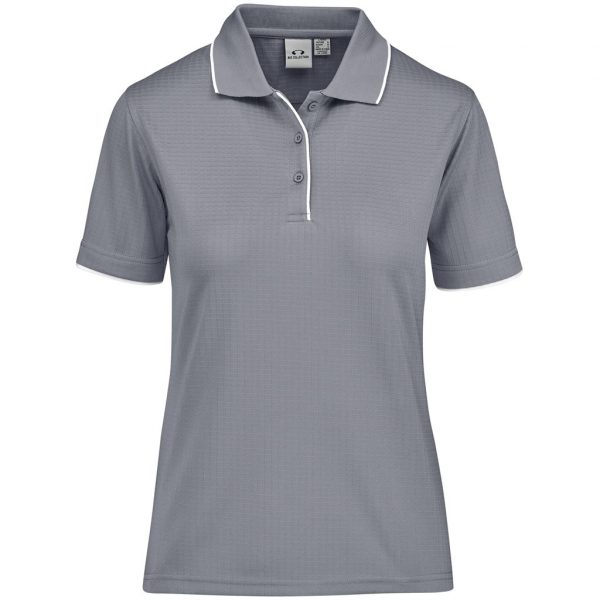 Ladies Elite Golf Shirt – Grey Marked to clear