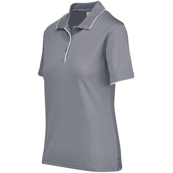 Ladies Elite Golf Shirt – Grey Marked to clear