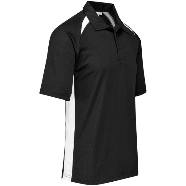 Mens Splice Golf Shirt – Black White Marked to clear Splice Mens Golf Shirt