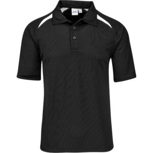 Mens Splice Golf Shirt – Black White Marked to clear Splice Mens Golf Shirt