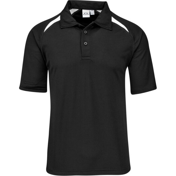 Mens Splice Golf Shirt – Black White Marked to clear Splice Mens Golf Shirt