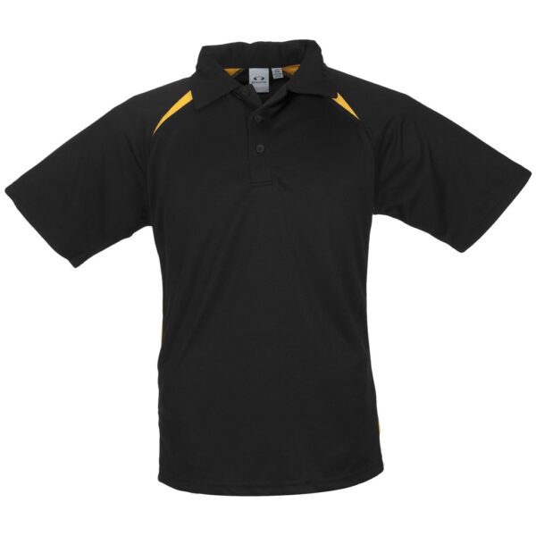 Kids Splice Golf Shirt – Black Yellow Marked to clear