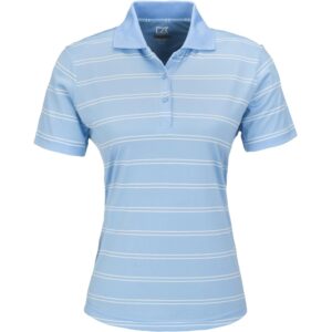 Ladies Hawthorne Golf Shirt – Light Blue Marked to clear