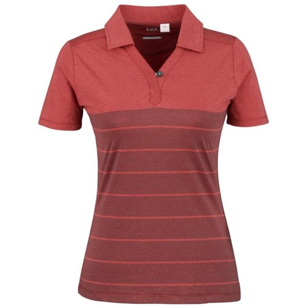 Ladies Streak Golf Shirt – Red Marked to clear