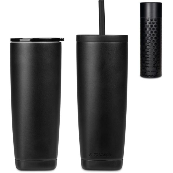 Alex Varga Aurelian Stainless Steel 2-in-1 Vacuum Tumbler & Straw Drinkware 2-in-1 tumbler