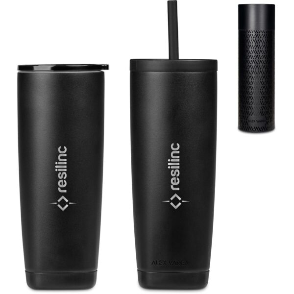 Alex Varga Aurelian Stainless Steel 2-in-1 Vacuum Tumbler & Straw Drinkware 2-in-1 tumbler