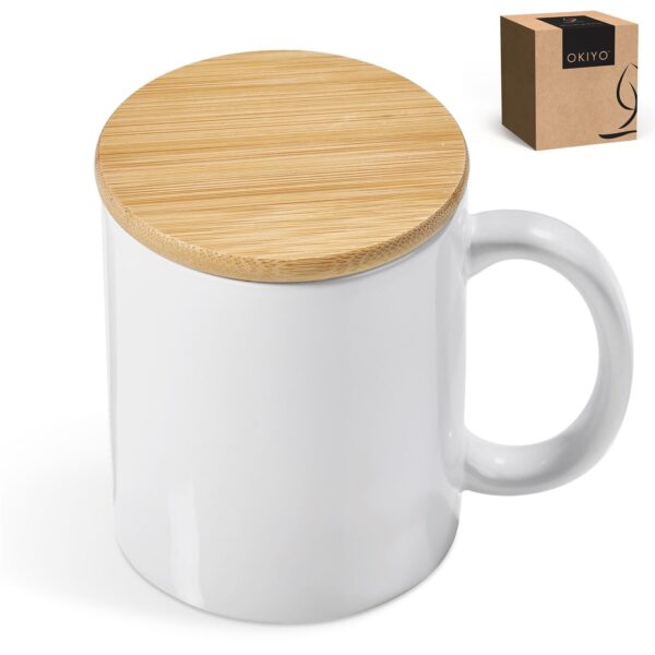 Okiyo Sozo Bamboo & Ceramic Sublimation Coffee Mug – 330ml Drinkware coffee mug