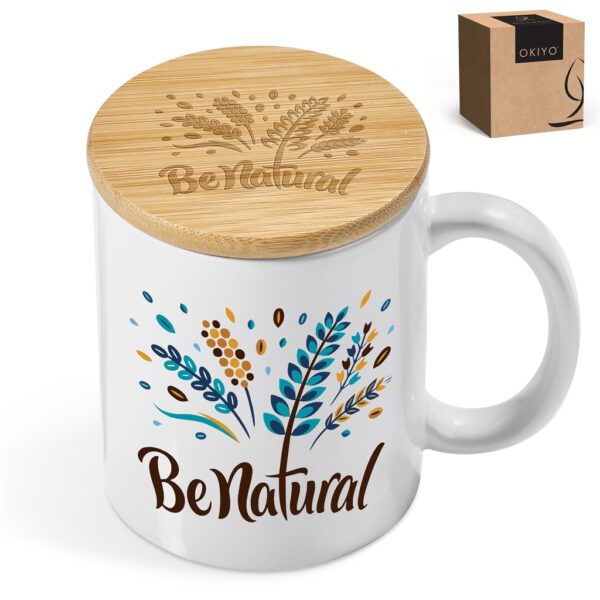 Okiyo Sozo Bamboo & Ceramic Sublimation Coffee Mug – 330ml Drinkware coffee mug