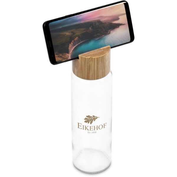 Okiyo Kenko Phone Stand Glass Water Bottle – 700ml Drinkware glass water bottle