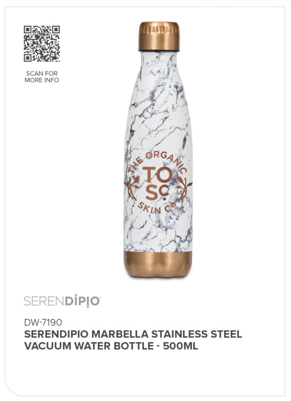 Serendipio Marbella Stainless Steel Vacuum Water Bottle – 500ml Drinkware bottle