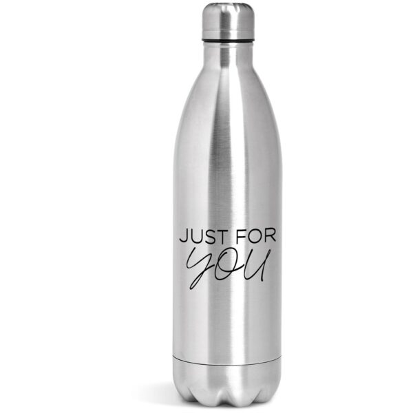 Serendipio Atlantis Stainless Steel Vacuum Water Bottle – 1 Litre – Silver Drinkware